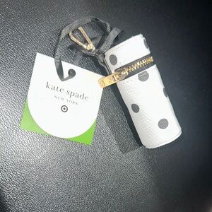 Kate Spade x Target White Polka Dot Keychain Holder